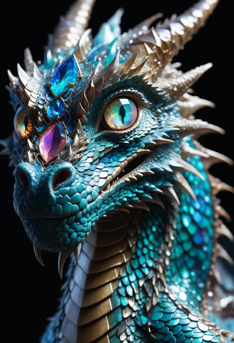 00050-A beautiful portrait photograph of a dragon with diamond and gemstone scales, opal eyes, cinematic, gem, diamond, crystal, fanta.png